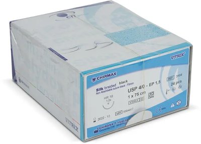 Silk Braided black USP4/0, EP 1,5, HS 18