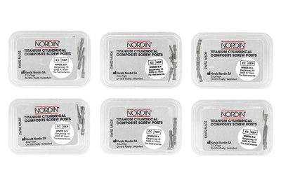 Wkład koronowo-korzeniowe tytanowe 6 szt. Nordin