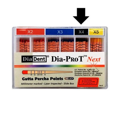 Gutaperčové čepy DiaDent DiaPro T pro PTNext X4