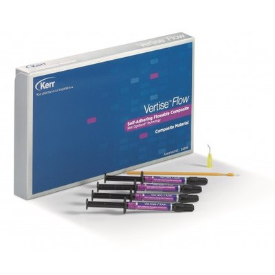 Vertise Flow sortimentní sada, 4*2 g stříkačka - A2, A3, A3.5, UO, 40 nanášecích kanyl, 40 štetečků