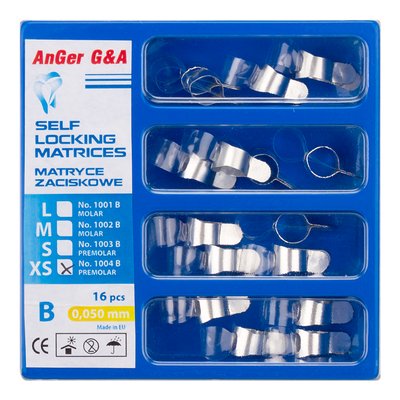 Matryce zaciskowe 16 szt. 0,050 mm AnGer