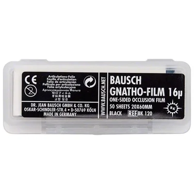 Gnatho-Film artikulační fólie 16µ 20x60mm černá