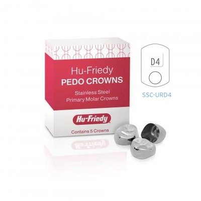 Nerezové korunky Hu-Friedy U-R Primary 1st #4 Refill SSC-URD4, 5ks