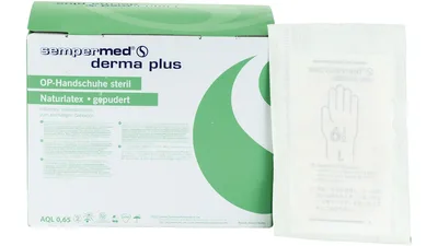 Sempermed® derma plus - Packung 50 Paar leicht gepudert, naturweiß, Größe 6,5