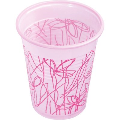 smartdent Kelímky Plastové 180ml Květinově Růžová 1500ks