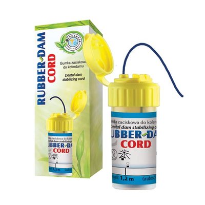 Rubber Dam cord 1,2m modrý- jemný