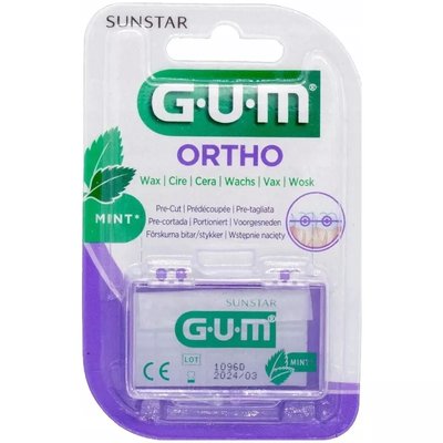GUM ORTHO Wosk ortodontyczny do aparatów stałych miętowy 1szt