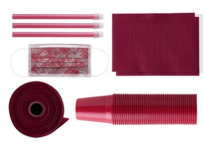 EURONDA Monoart set - burgundy set jednorázových prostředků