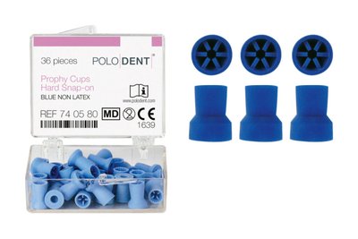 POLODENT bezlatexové Snap-On modré, tvrdé