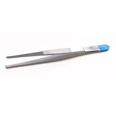 Jednorázová standardní chirurgická pinzeta, 1×2 zuby, 145 mm, kovová, 25 ks