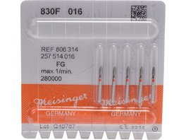 Diamanten 830 - Packung 5 Stück gelb extra fein, RA, Figur 257, 6 mm, ISO 025