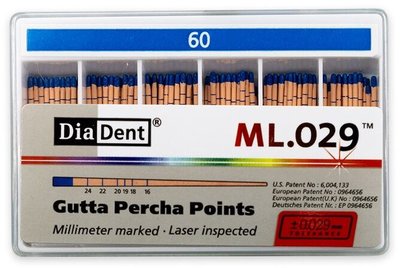 Guttaperčové čepy DiaDent 2% 060