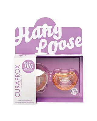 Curaprox Bio Functional dudlík 7-18 měsíců ORANŽOVÁ, 2 ks