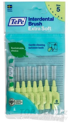 TePe EXTRA SOFT 5 mezizubní kartáčky 0,8 mm, 8 ks