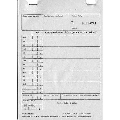 Objednávka léků a zdravotního materiálu