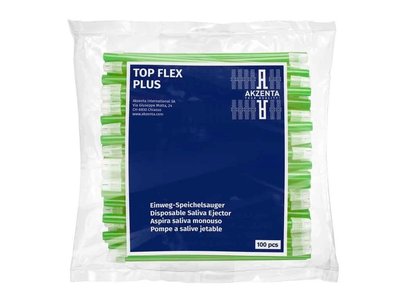 TOP FLEX jednorázové odsávací kanyly, 14,5cm, snímatelná čepička, fresh green, 100ks