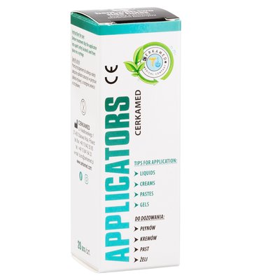 Aplikatory elastyczne 20 szt. Cerkamed - 25G długi zagięty