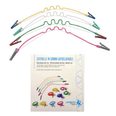 Řetízek /držák/ na roušky A33 Larident - Zelená