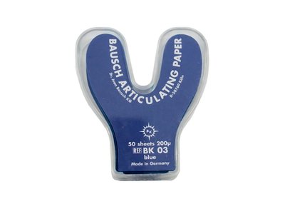 Artikulační papír Bausch BK03 modrý 200µ 50ks