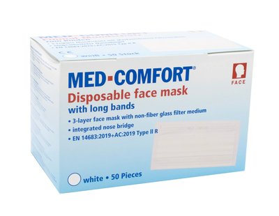 Ampri Med-Comfort ústenka s úvazky - BÍLÁ 50 ks