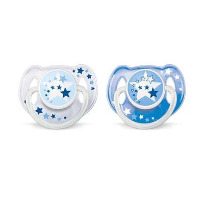 Philips Avent dudlík 6-18 Night Time 2 ks