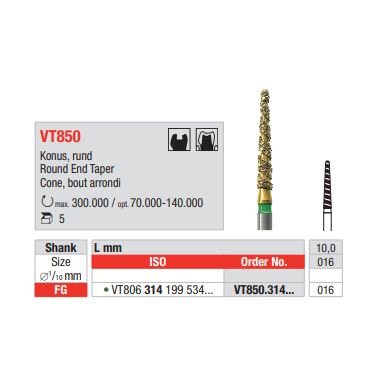 Diamant FG Diacut MLT VT850.016 (5ks/bal)