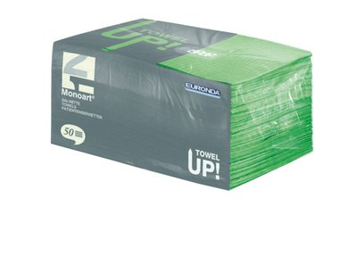 EURONDA Monoart TOWEL UP ochranná zástěra pacienta, zelená 33x45, 10balx50ks (21810415)