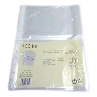 Obal prospektový závěsný EURO A4, E80 širší, 100 ks