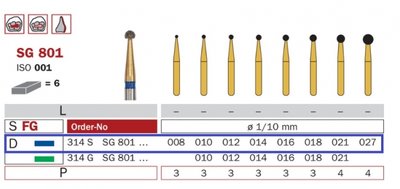 Diaswiss SG 801 modrá, 6ks/balení - 008 mm