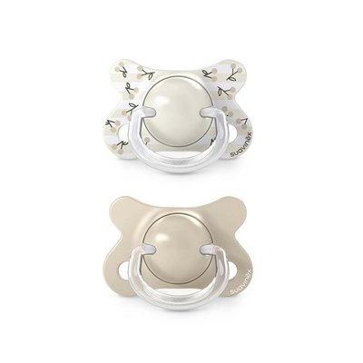 Suavinex SX PRO -2/2 m Birdies dudlík 2 ks - krémový