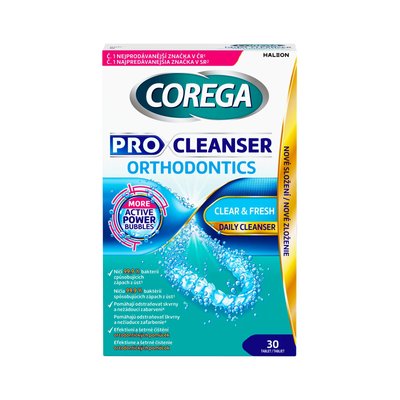 Corega Pro Cleanser Orthodontics čisticí tablety 30 ks