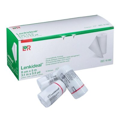 Elastické obinadlo Lenkideal, 10 ks, jednotlivě baleno - 10 cm x 5 m