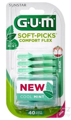 GUM Soft-Picks Comfort FLEX MINT (M), 40 ks