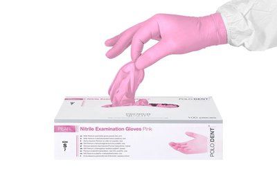 POLODENT nitrilové rukavice pink - S