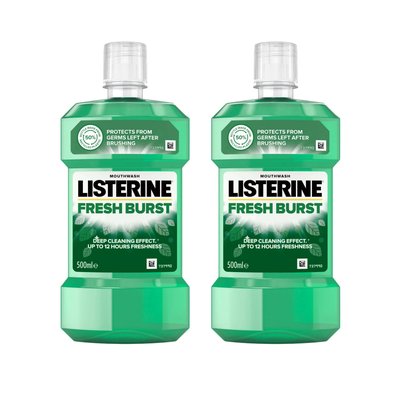Listerine Fresh Burst ústní voda 2×500 ml