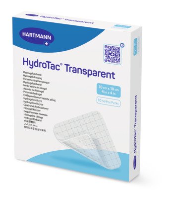 HydroTac Transparent hydrogelové krytí 10 × 10 cm 10 ks