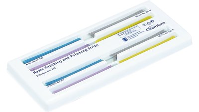 Finier- und Polierstrips - Packung 100 Stück 1,9 mm breit, fein/extra fein, gelb/rosa
