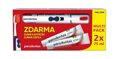 Parodontax Whitening zubní pasta 2×75 ml + zubní kartáček