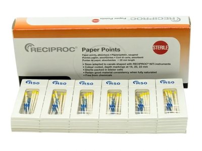 RECIPROC - papírové čepy, žluté R50