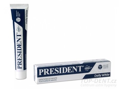 PresiDENT Daily White bělící zubní pasta, 75ml