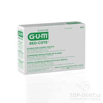 GUM Red Cote tablety pro indikaci zubního plaku (62x4ks), 248 ks