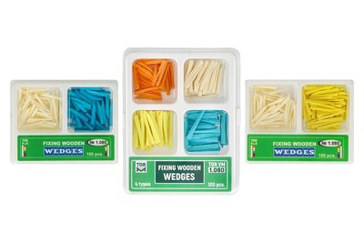 Kliny drewniane asortyment 100 szt. TOR VM - 14 mm (cienkie krótkie) / 14 mm (średnie krótkie)