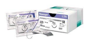 Novosyn 3/0 70cm igła 17mm 1/2 koła okrągła (HR17) 36szt/opak. C0068014 szew wchłanialny fioletowy poliglaktynowy