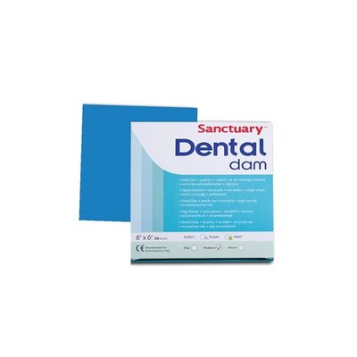 Sanctuary kofferdam Medium Modrý (152x152mm) 36ks
