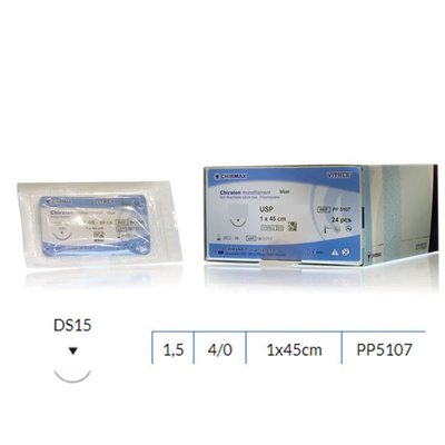 Chiralen MNF blue DS15 EP1.5 USP4/0, 1x45cm, 24ks