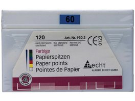 Papierspitzen farbig - Packung 120 Stück ISO 050