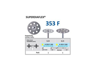 Diamantový disk SUPERDIAFLEX - oboustranně sypaný 2,2cm, extra jemná