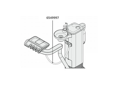 Propojovací hadice plivátkové bloku a Comfort stolku asistence Intego