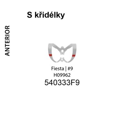 Fiesta Dental Dam spona červená s kř. 9 Anterior