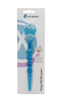 Miradent Tong-Clin De Luxe škrabka na jazyk - modrá